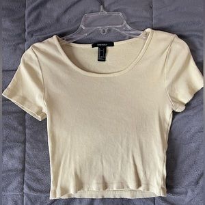 Yellow Forever 21 Ribbed Tee